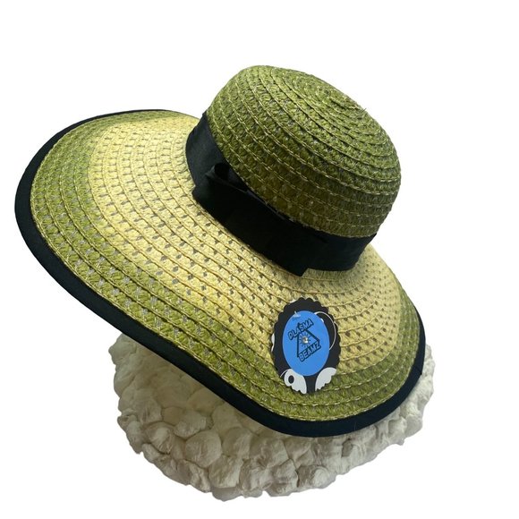 Plasma Beamz Green Tie-Dye Straw Wide Brim Sun Hat main image 7